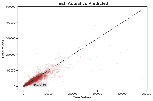 Visualizing performance through predicted vs actual values